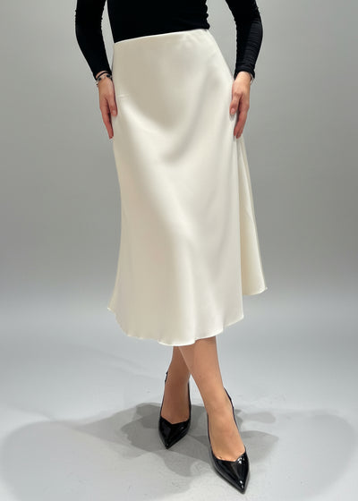 SKIRT SATIN VEA CREAM