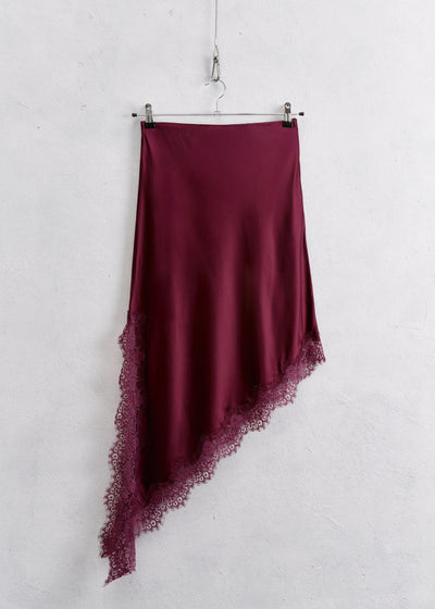 LACY BURGUNDY SKIRT